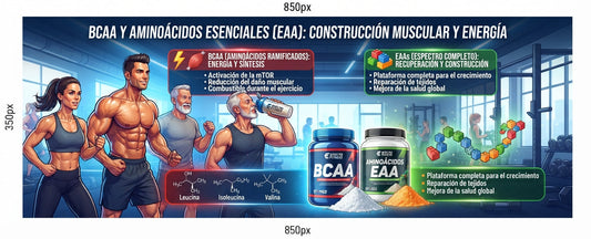 BCAA (Aminoácidos Ramificados): Qué son, ventajas y su relación con la glutamina