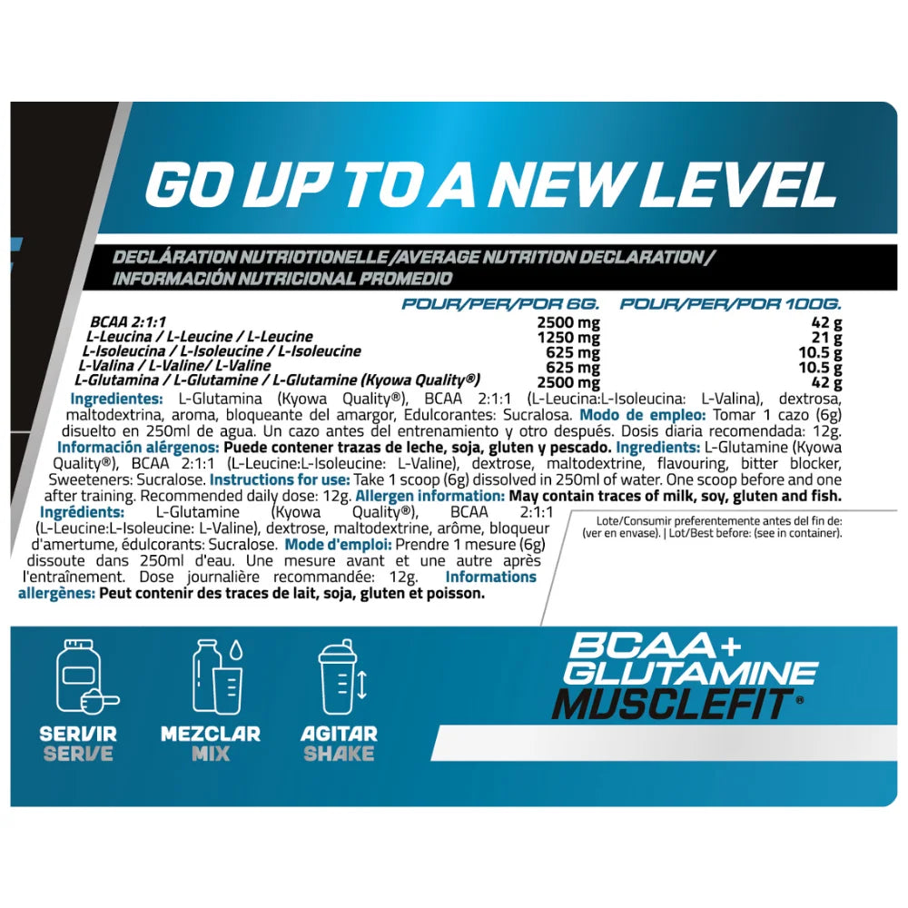 Glutamina + BCAAs - MuscleFit │500g│