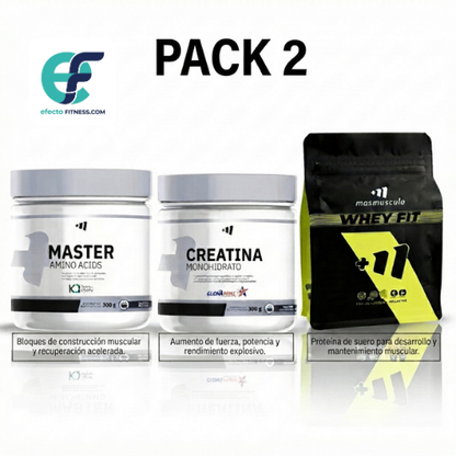 Pack - Creatina 300g + Master Amino 300g + Proteína Whey Fit 2kg