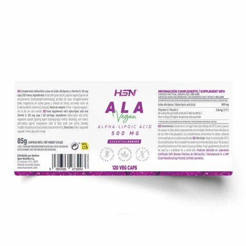 Ácido alfa lipoico (ALA) 500mg