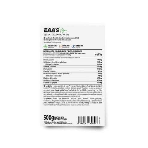 Aminoácidos esenciales (EAA's) en polvo