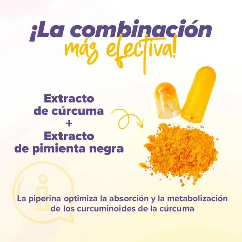 Extracto de cúrcuma (50:1) 650mg + BioPerine®