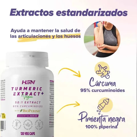 Extracto de cúrcuma (50:1) 650mg + BioPerine®