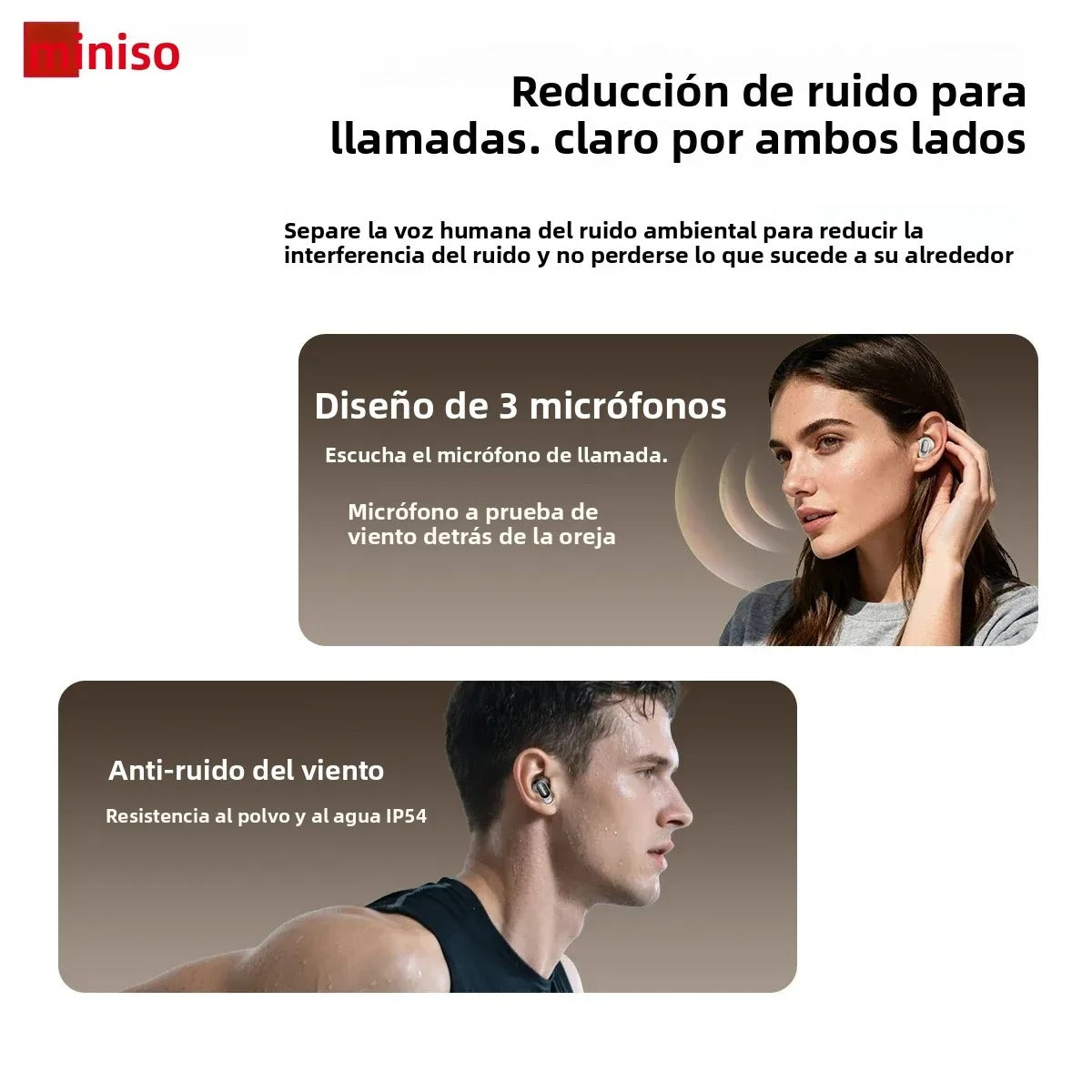 MINISO MS105, Audífonos con Traducción Inteligente por IA