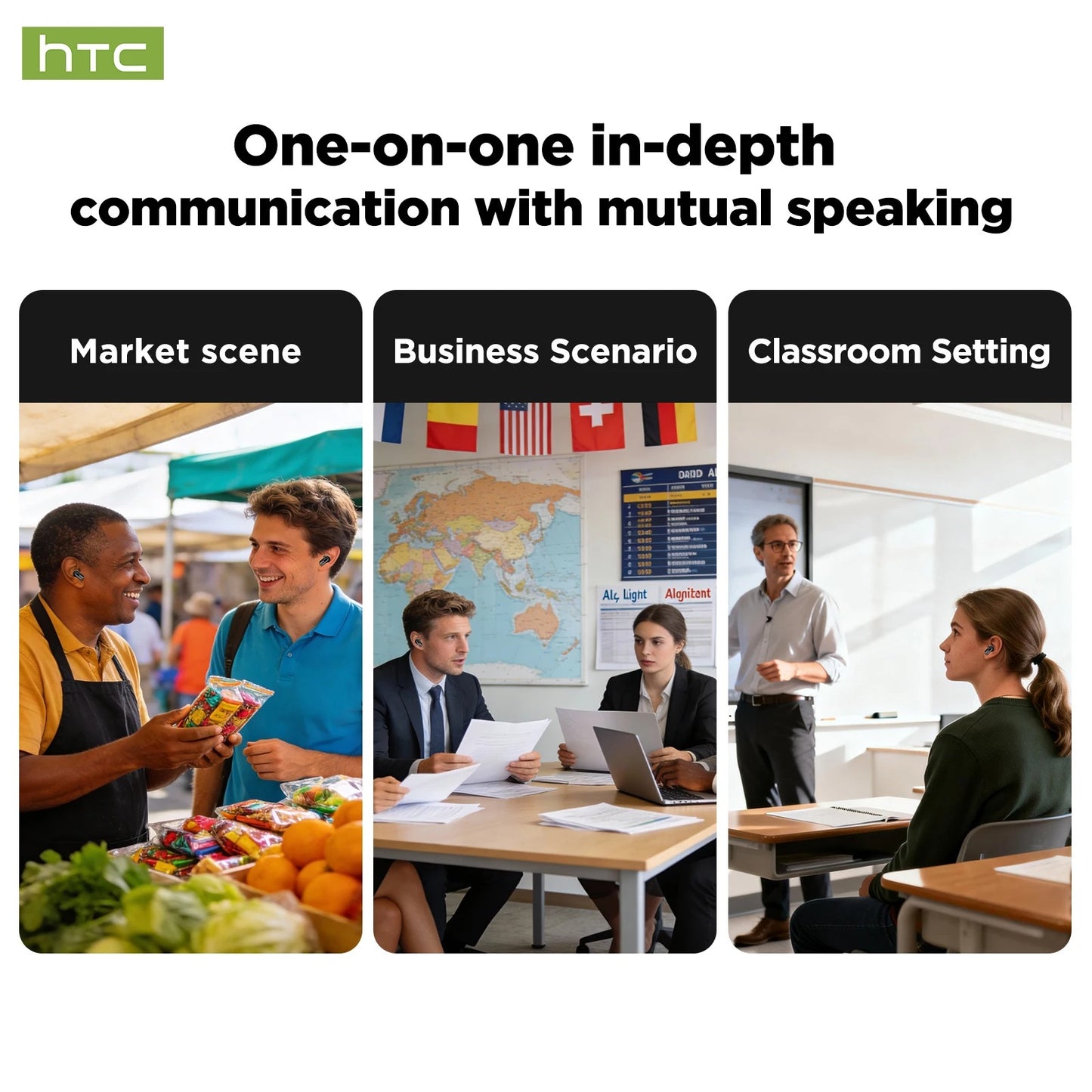 HTC NE75, Audífonos con Traducción Inteligente por IA